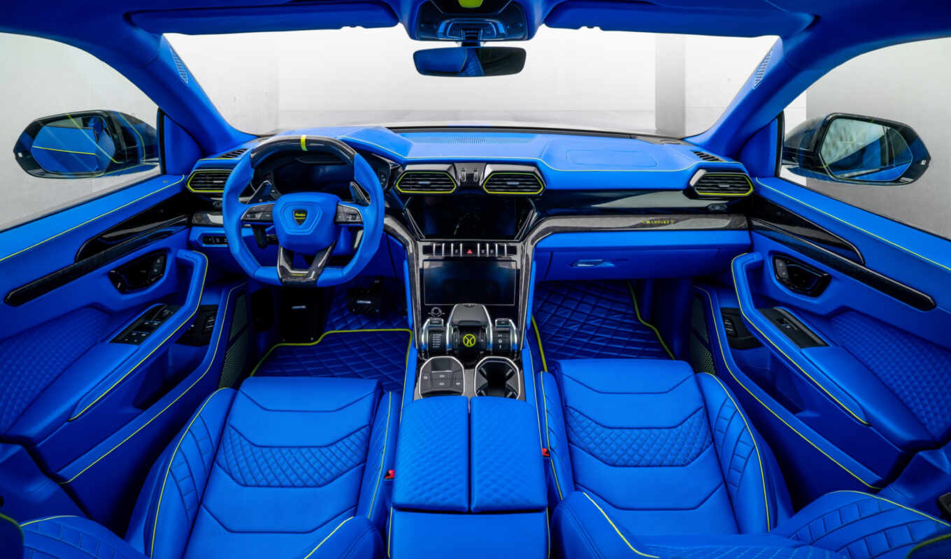 blue, авто, car, интерьер, coupe, performance, into, mansory, tune, урус, venatus