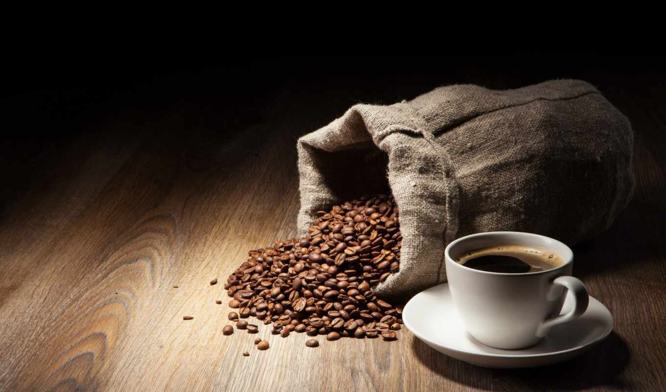 coffee, cup, bag, seed