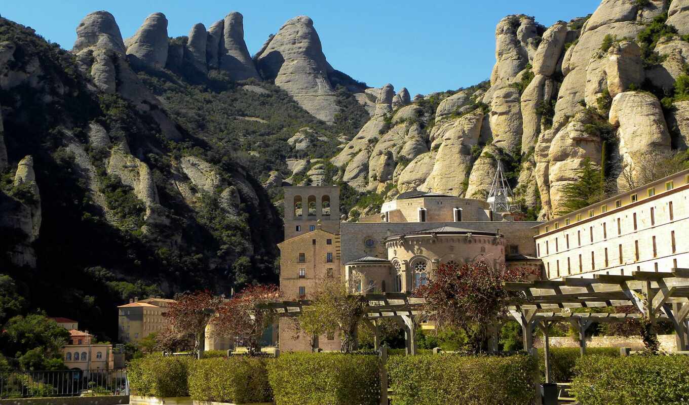 mountain, temple, gallery, Spain, rare, montserrat