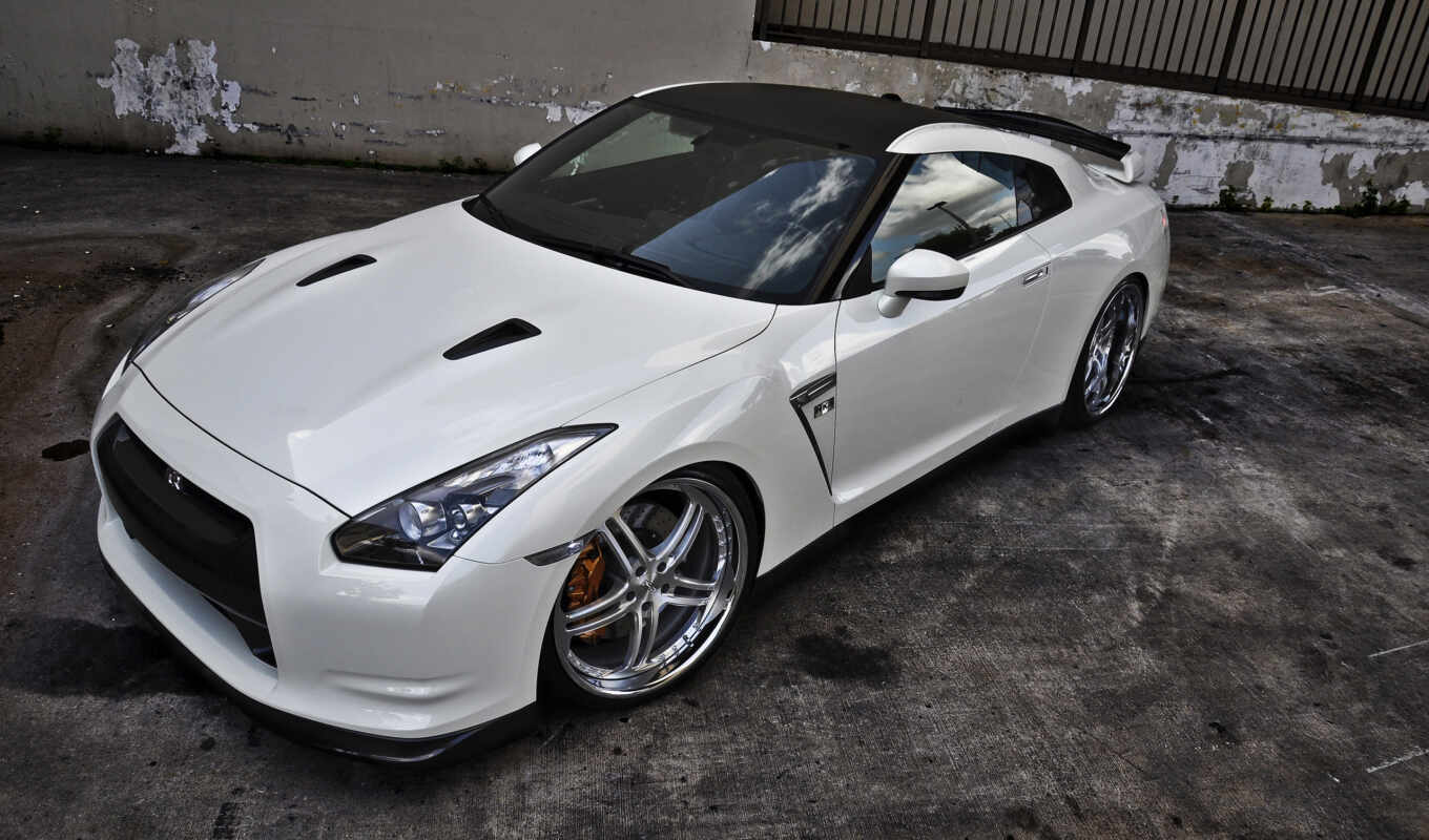 picture, white, tuning, nissan