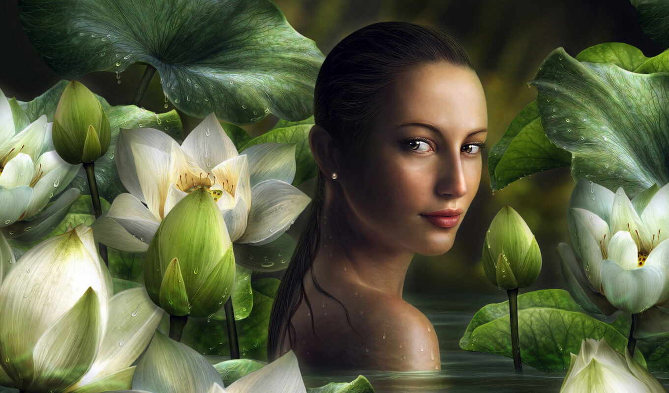 nature, girl, large format, beautiful, beautiful, for the first time, women, fantasy