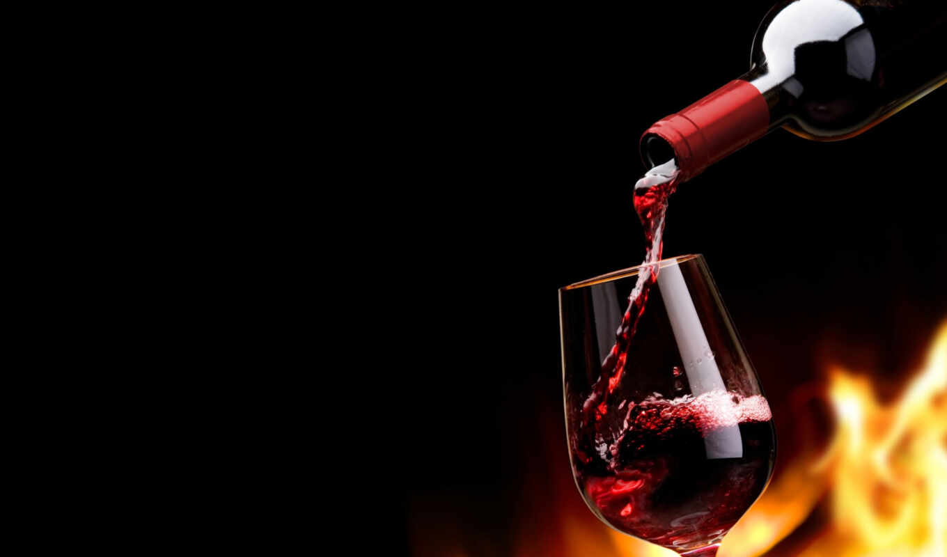 black, glass, wine, red, bottle
