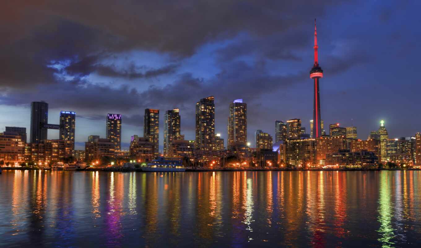 city, landscape, urban, Toronto, ontario, the skyscraper, funart