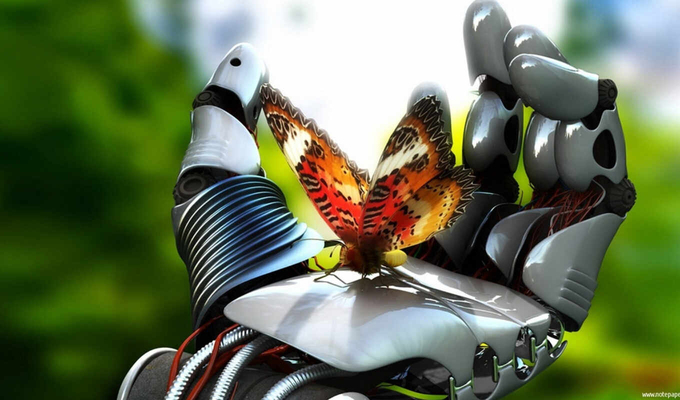 робот, бабочка, окна, nature, сообщений, марта, бабочкой, hand, пластиковые, руке, робота, ceput