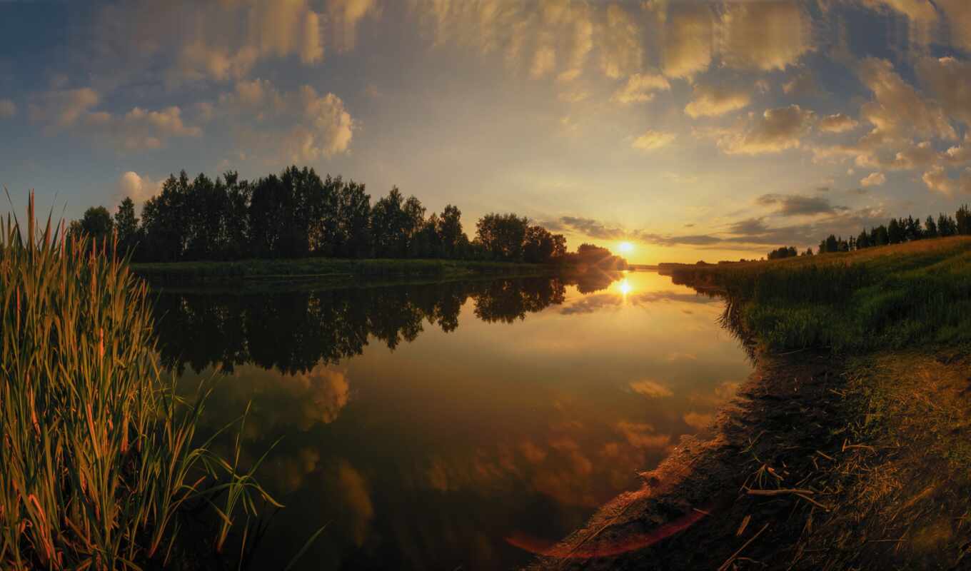 summer, photographer, sunset, wind, river, quiet, aleksey, bogoryan