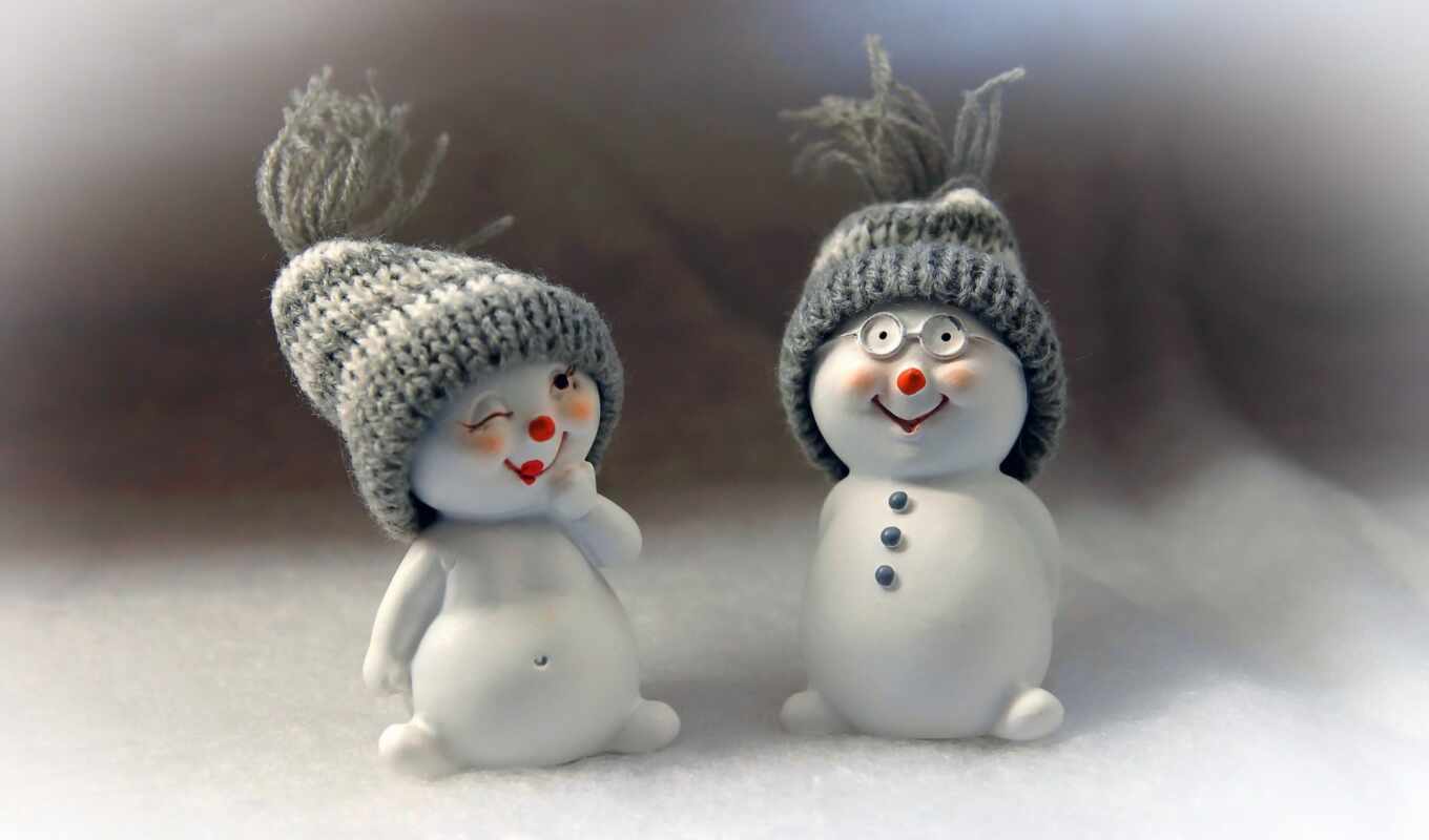 toys, new, winter, year, holiday, snowmen