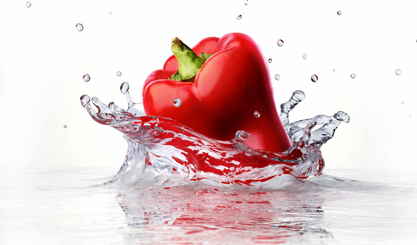 picture, red, water, stock, into, pepper, falling, bell, fotosearch, braces