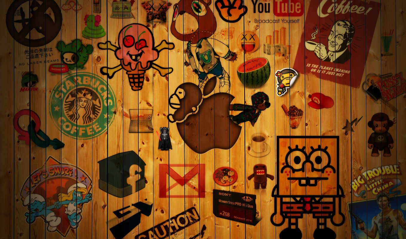 стена, бренды, креативные, логотипов