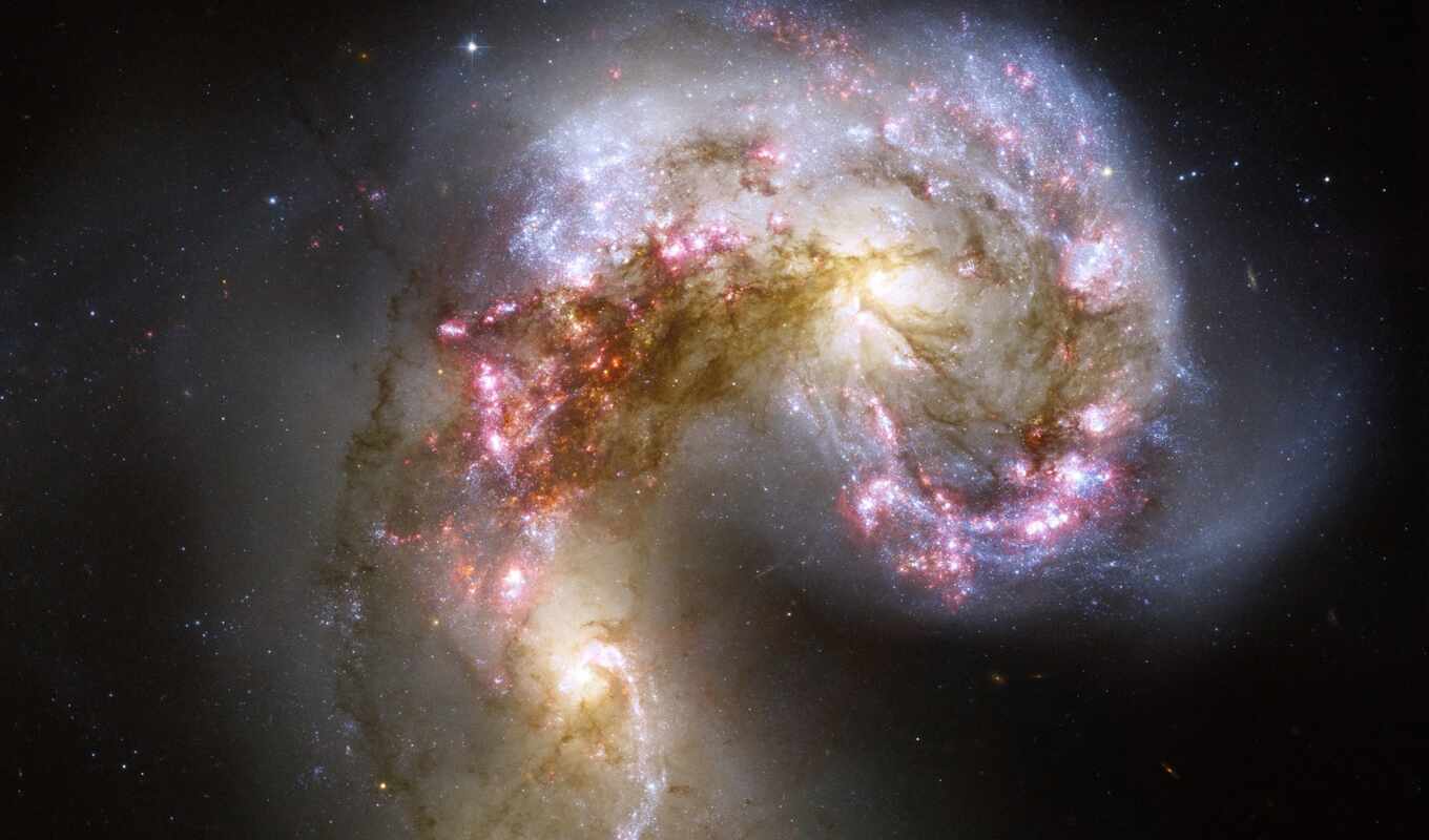 more, picture, space, galaxies, galaxy, hubble, esa, collision, antennas