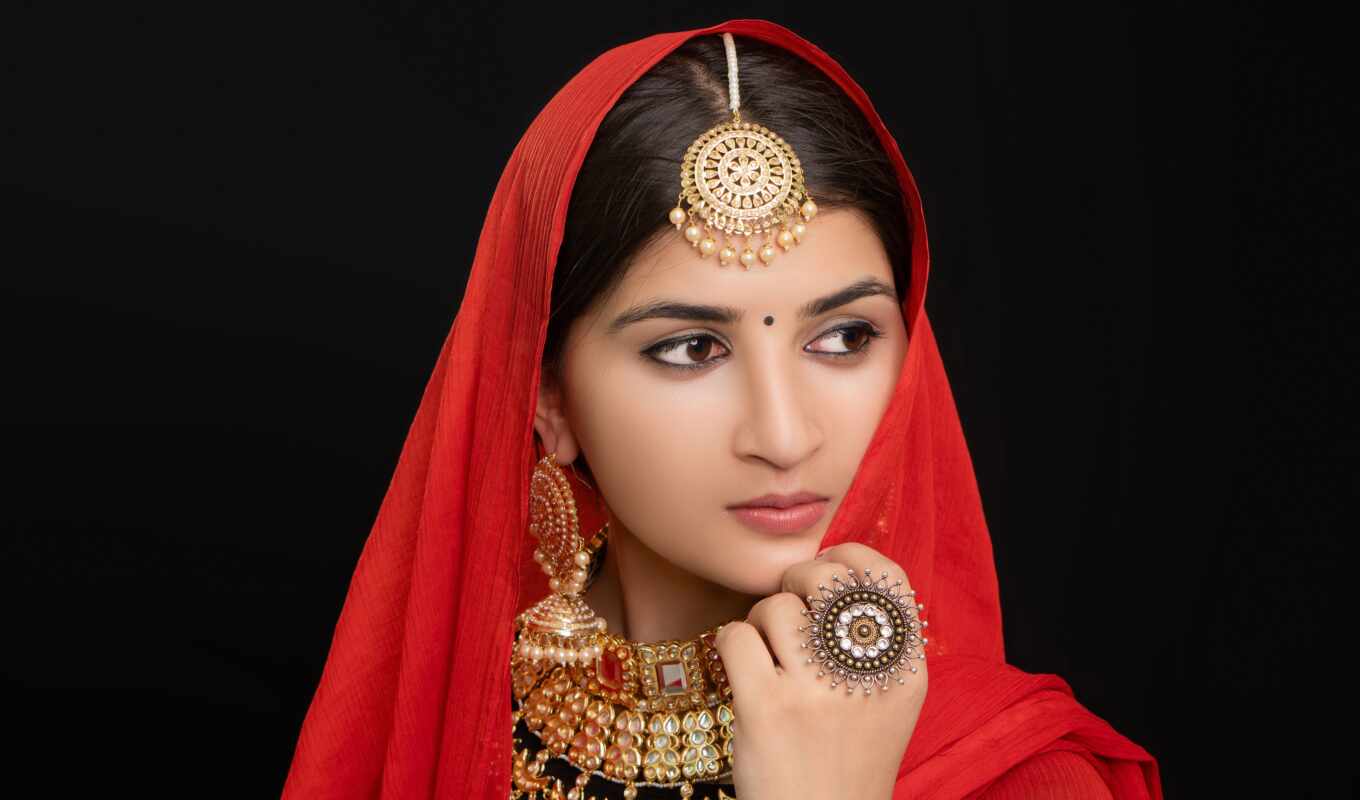 девушка, женщина, глаза, модель, традиционный, indian, купальники, jewelry