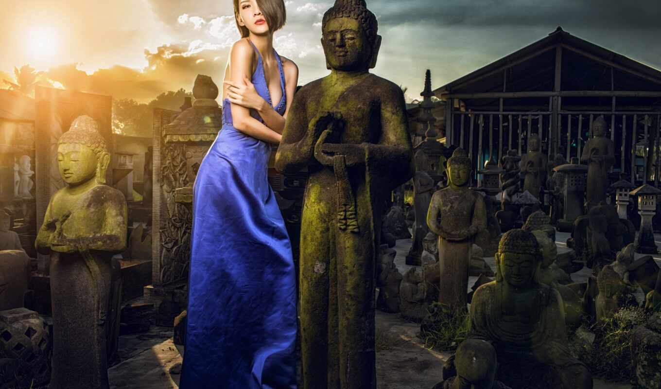 blue, photos, платье, buddha