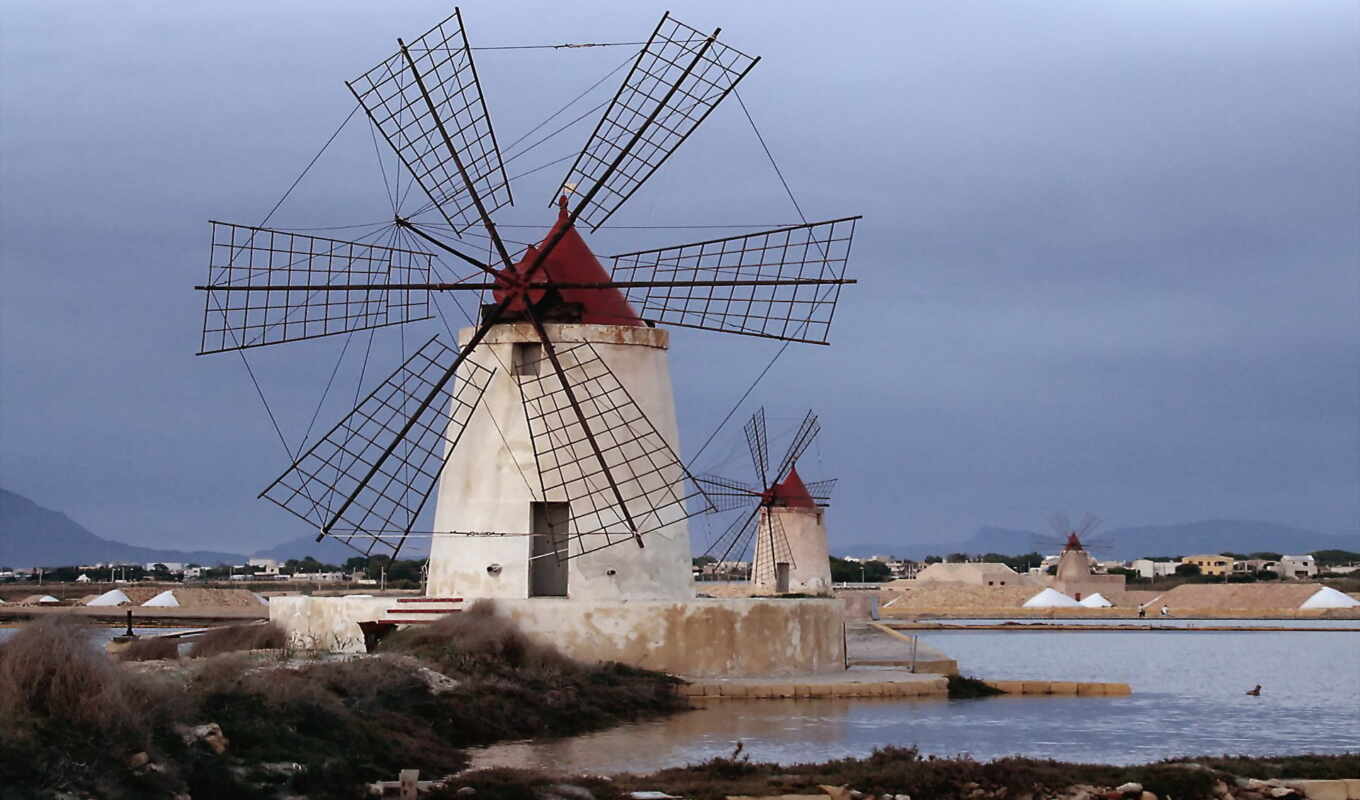 wind, mill, italy, windmill, tuscany