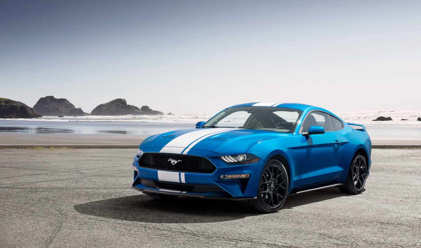 blue, car, ford, mustang, performance, muscle