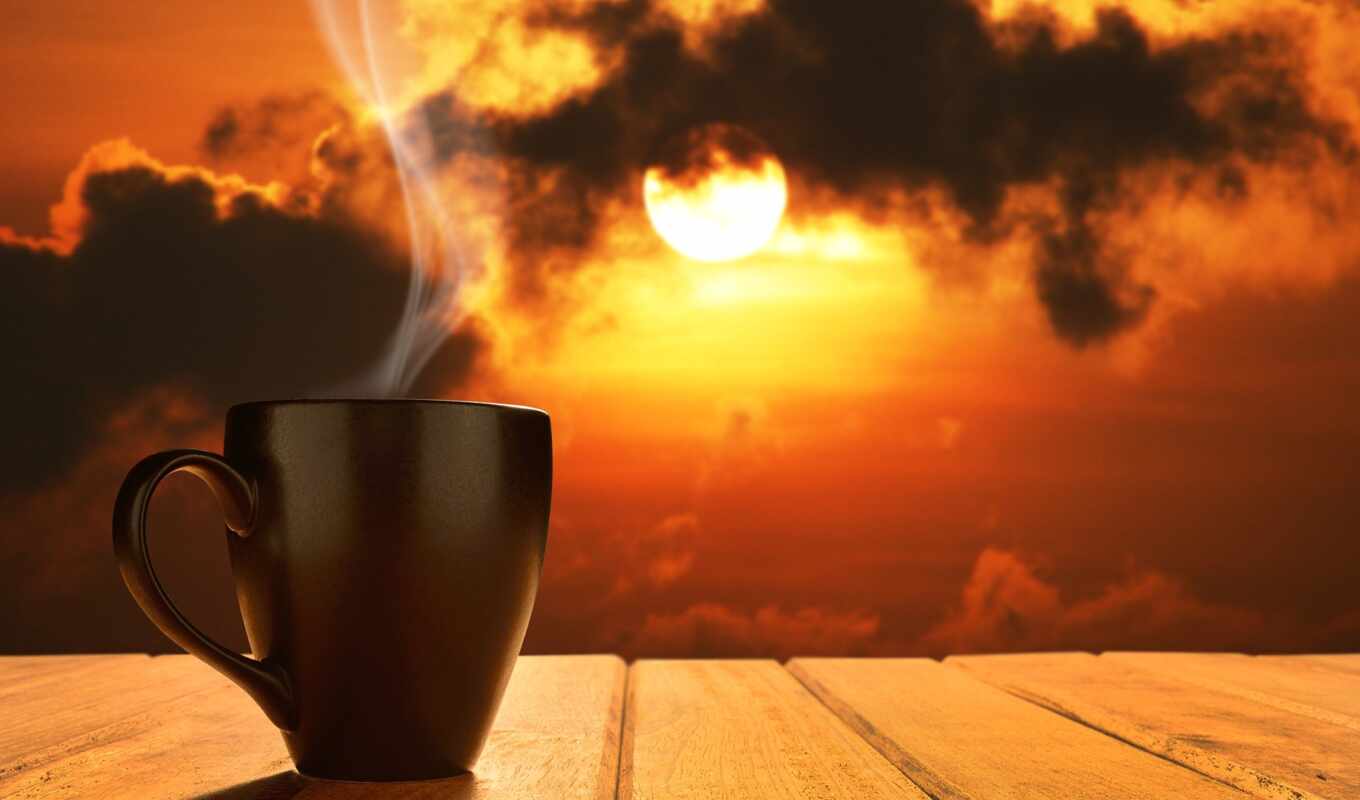 coffee, sun, circle, облако, утро, cup, seed, заставка