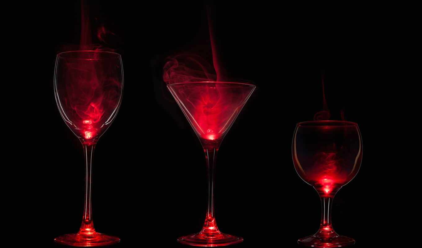 picture, smoke, red, background, www, glass