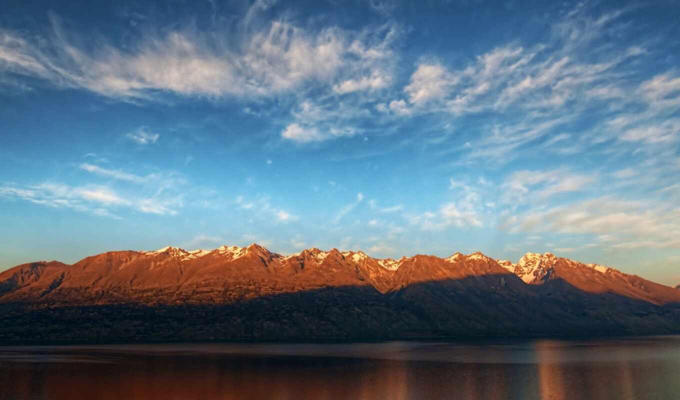 sunset, road, way, mountains, mountains, glenorchy
