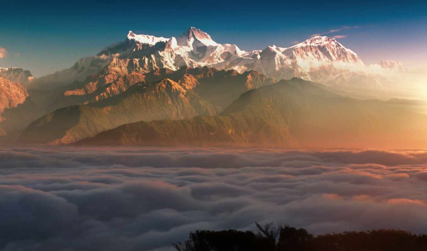 город, гора, место, west, trek, travel, посещение, nepal, honeymoon, следования, Покхара
