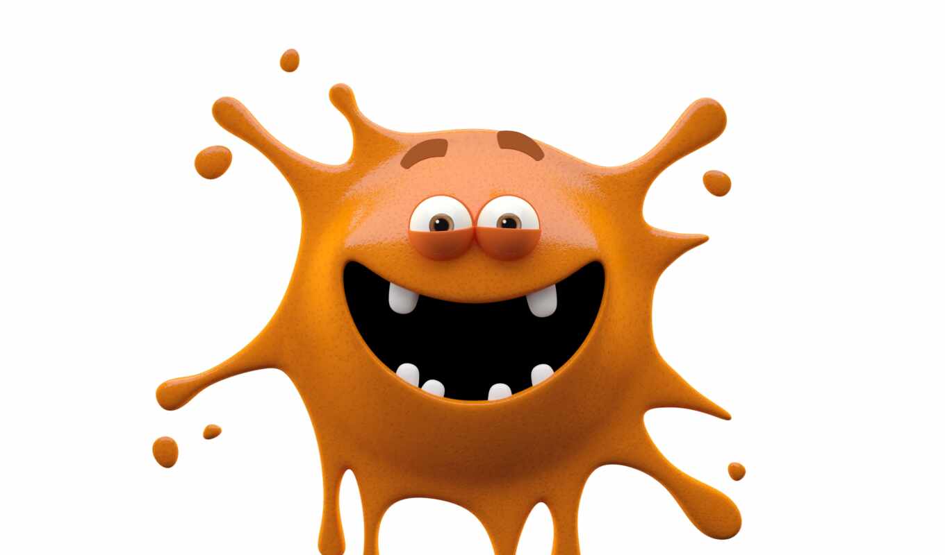 high, white, monster, smile, orange, cartoon, iphone, tooth, clax, bakterie