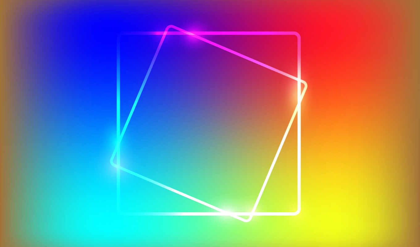 vector, rainbow, minimalism, polygon