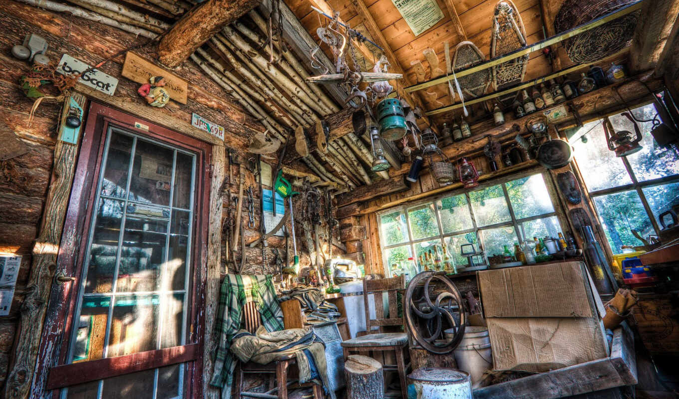 art, room, lodge, works, things, cabin, a mess