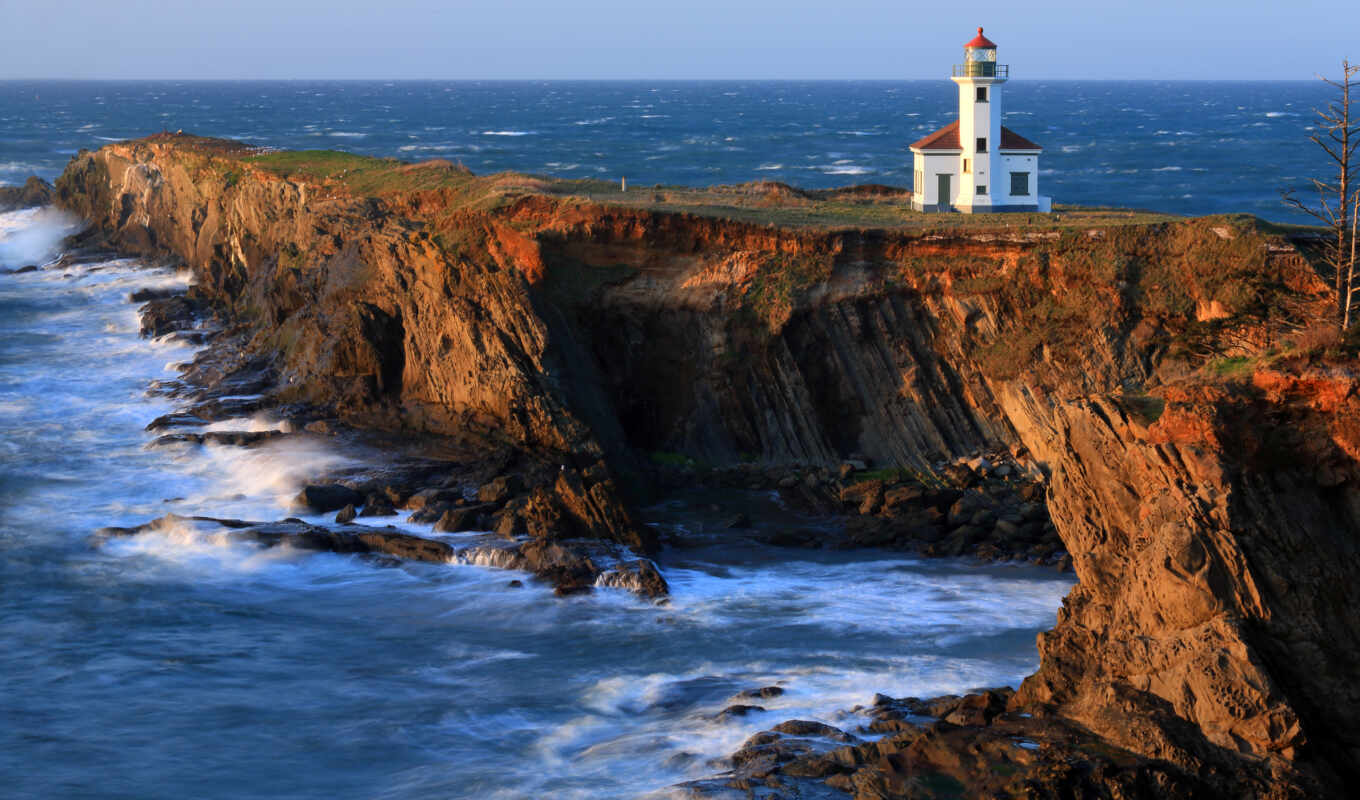 nature, lighthouse, ocean, coast, quiet, cape, rocks, arago