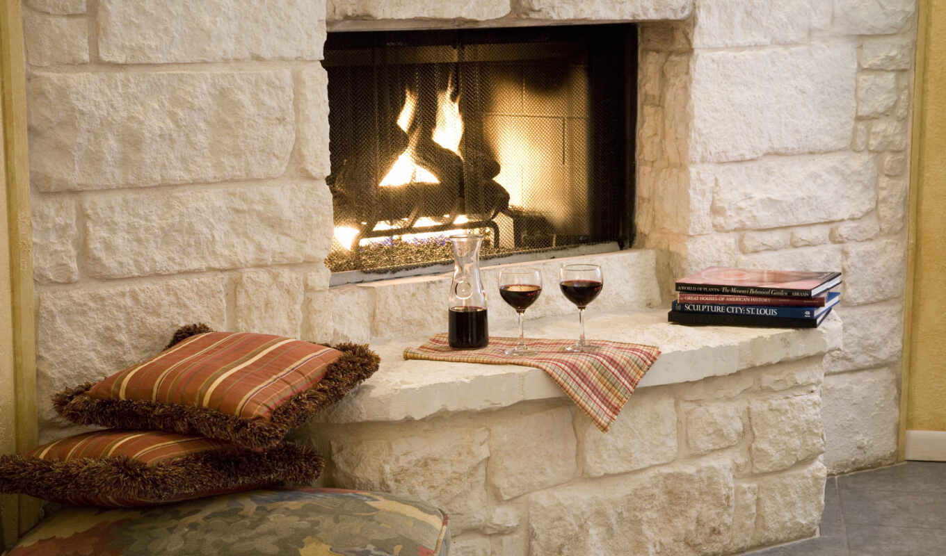 house, room, style, wine, romance, fireplace, interior, cosiness, cozy, decor, peel
