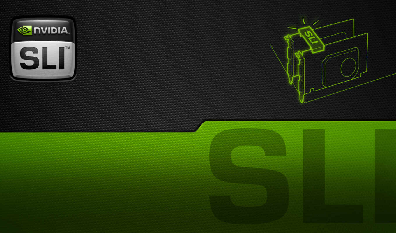 logo, black, картинка, зелёный, nvidia, sli