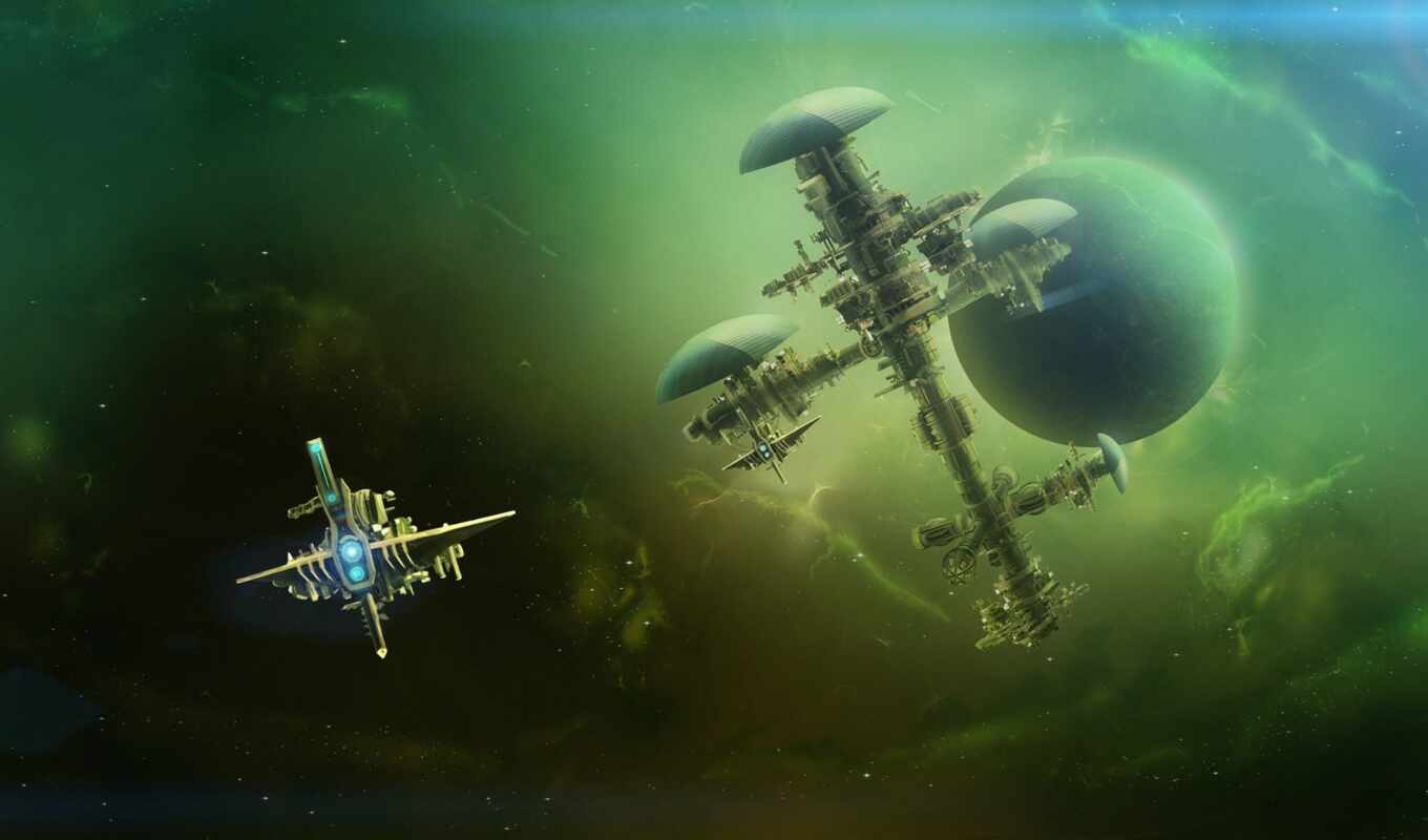 ship, beautiful, station, space, deep, fantasy, sci, space, ships, cosmos