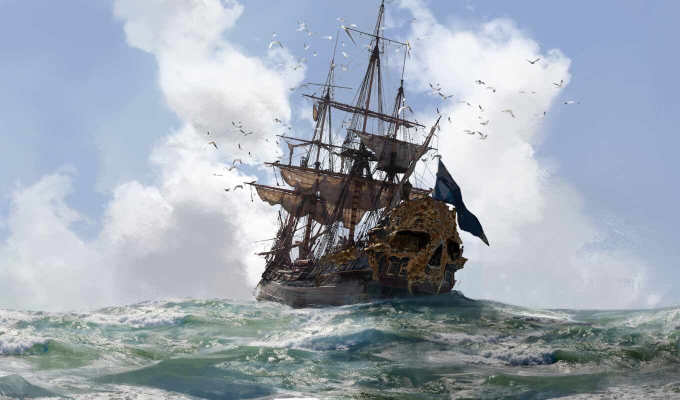 корабль, пиратский, hdpic, clubpiratskii