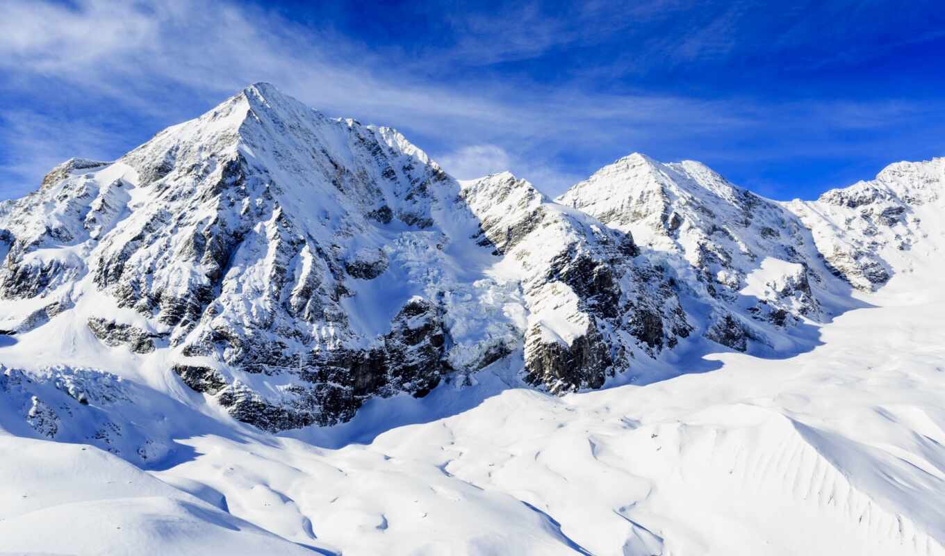 природа, снег, гора, italian, park, national, лыжник, альпы, панорама, avalanche