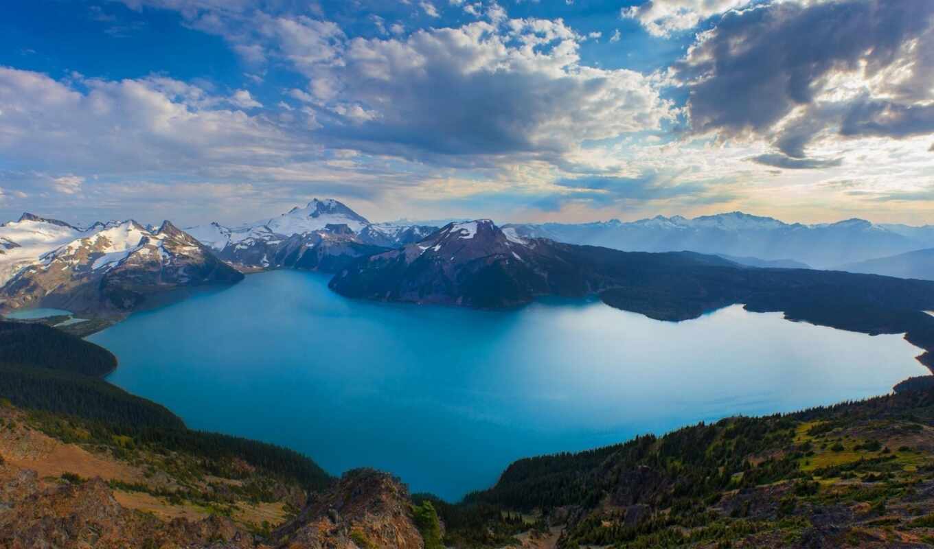 озеро, природа, гора, british, канада, park, provincial, colombia, гарибальди