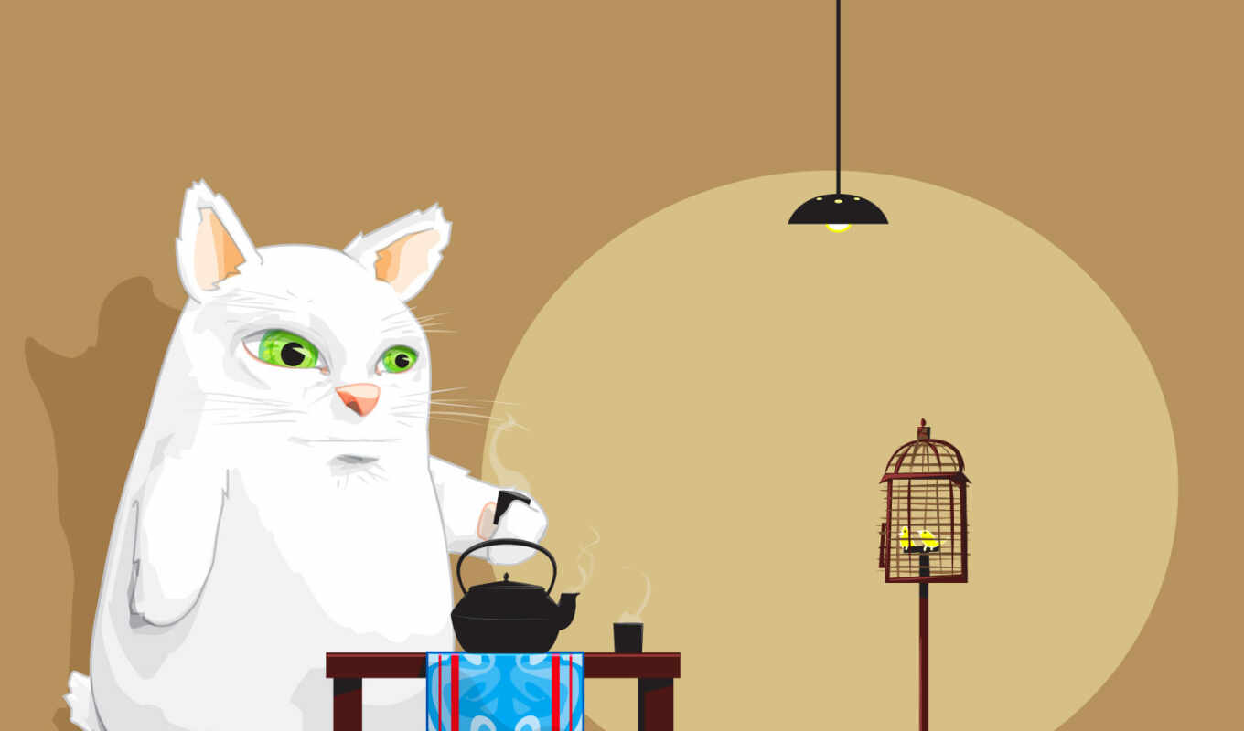 vector, cat, david, animal, tea, lanham, teapot