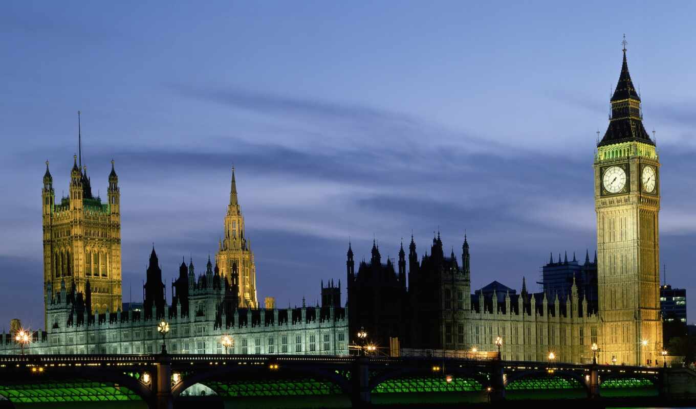 мост, города, биг, бен, англия, london, парламент
