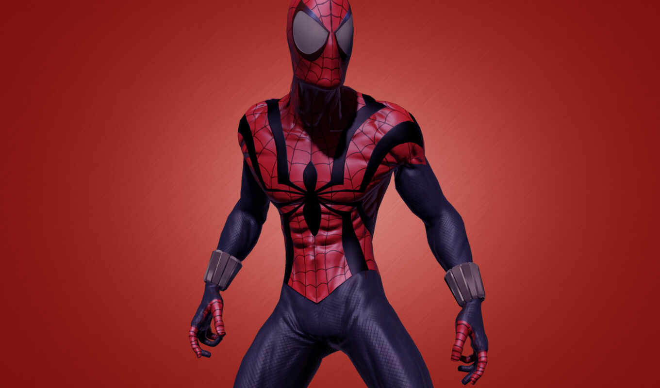 man, red, spider, marvel, comics
