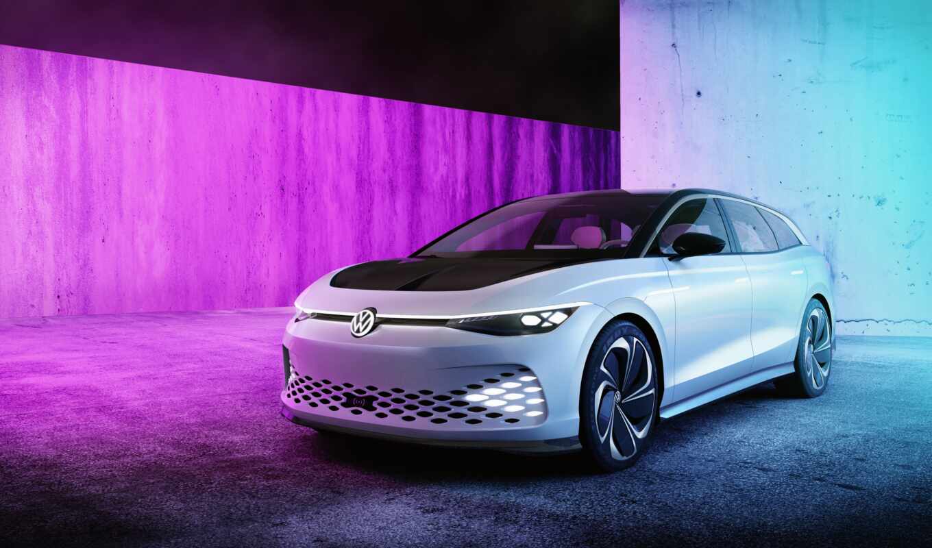 space, real estate, car, lighting, concept, for Volkswagen, electric, id, seventh, vizzion
