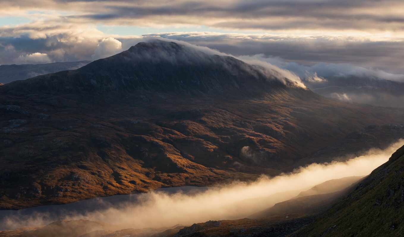 природа, фото, взгляд, гора, landscape, облако, шотландия, долина, явление, высокий, landform