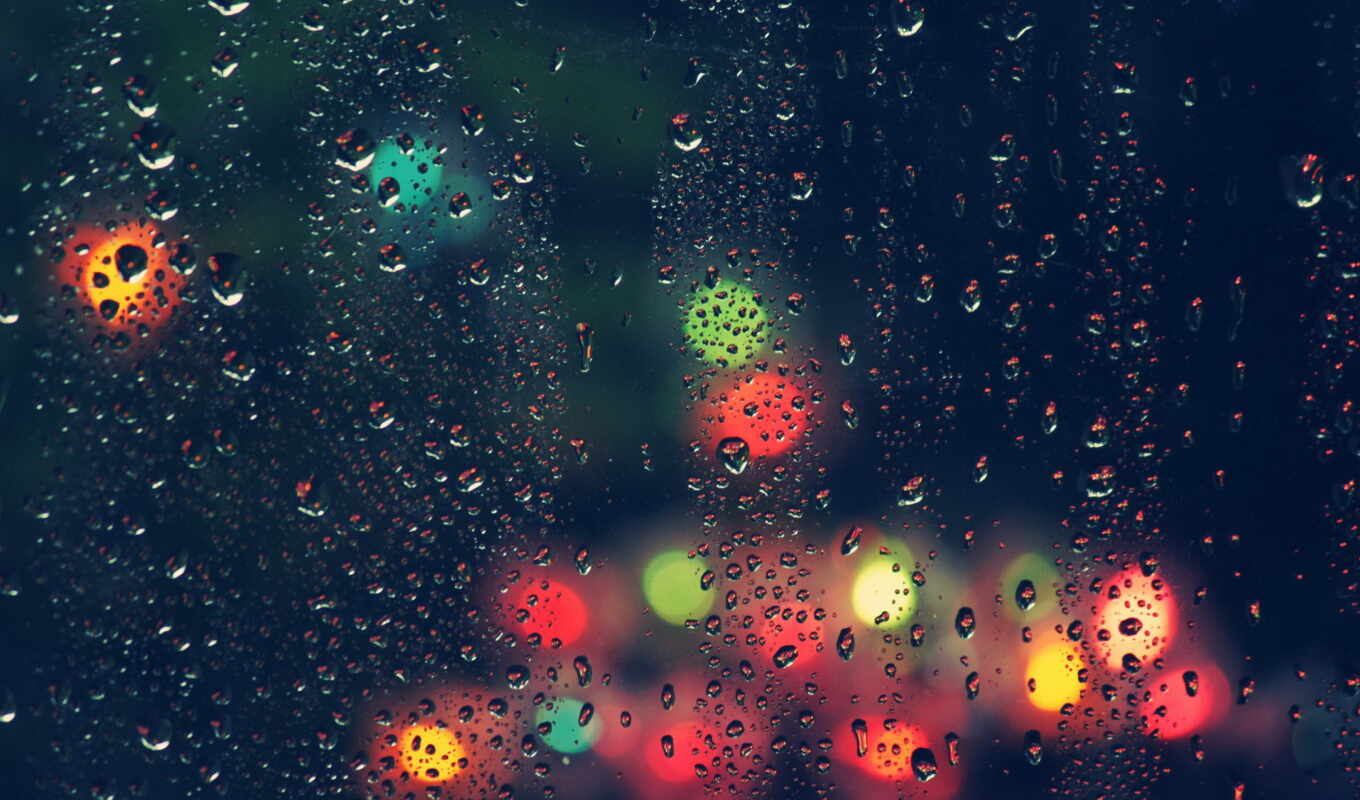 glass, drops, rain, different, rain, glass, highlights