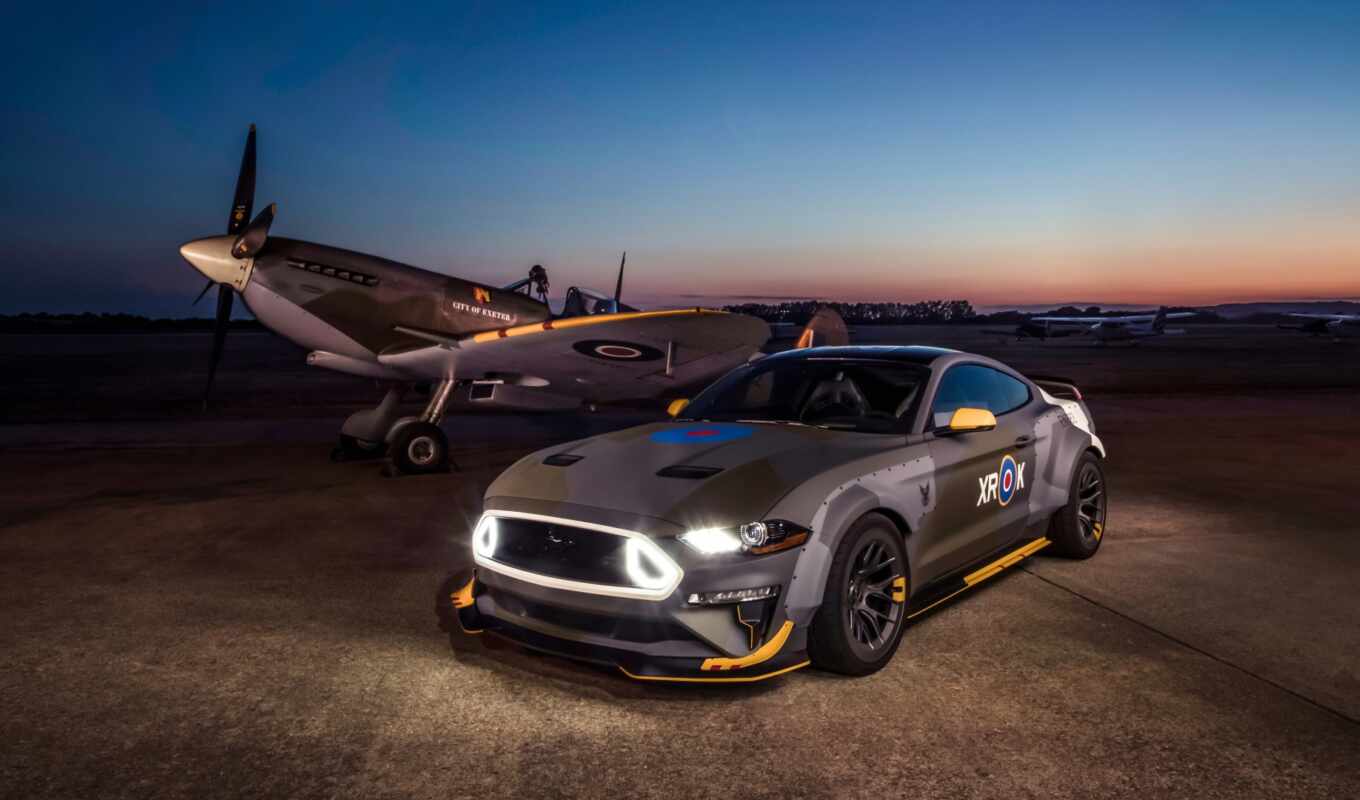 auto, car, ford, mustang, orlan, plane, squadrons