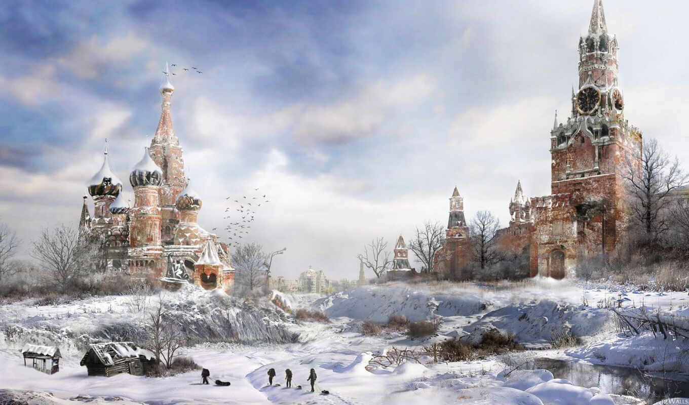 city, winter, Kremlin, ms, destruction, jadai