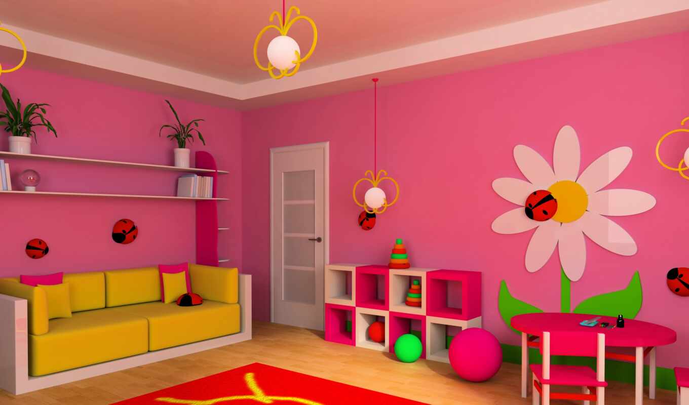 комната, сайте, изображение, живопись, мебель, комнате, детской, стен, детских, комнаты
