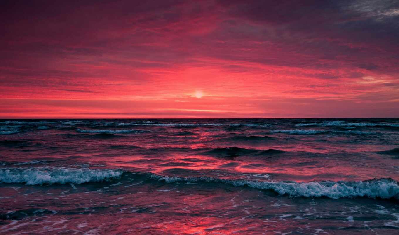 blue, scheme, design, sunset, sea, palette, pink, wave, color