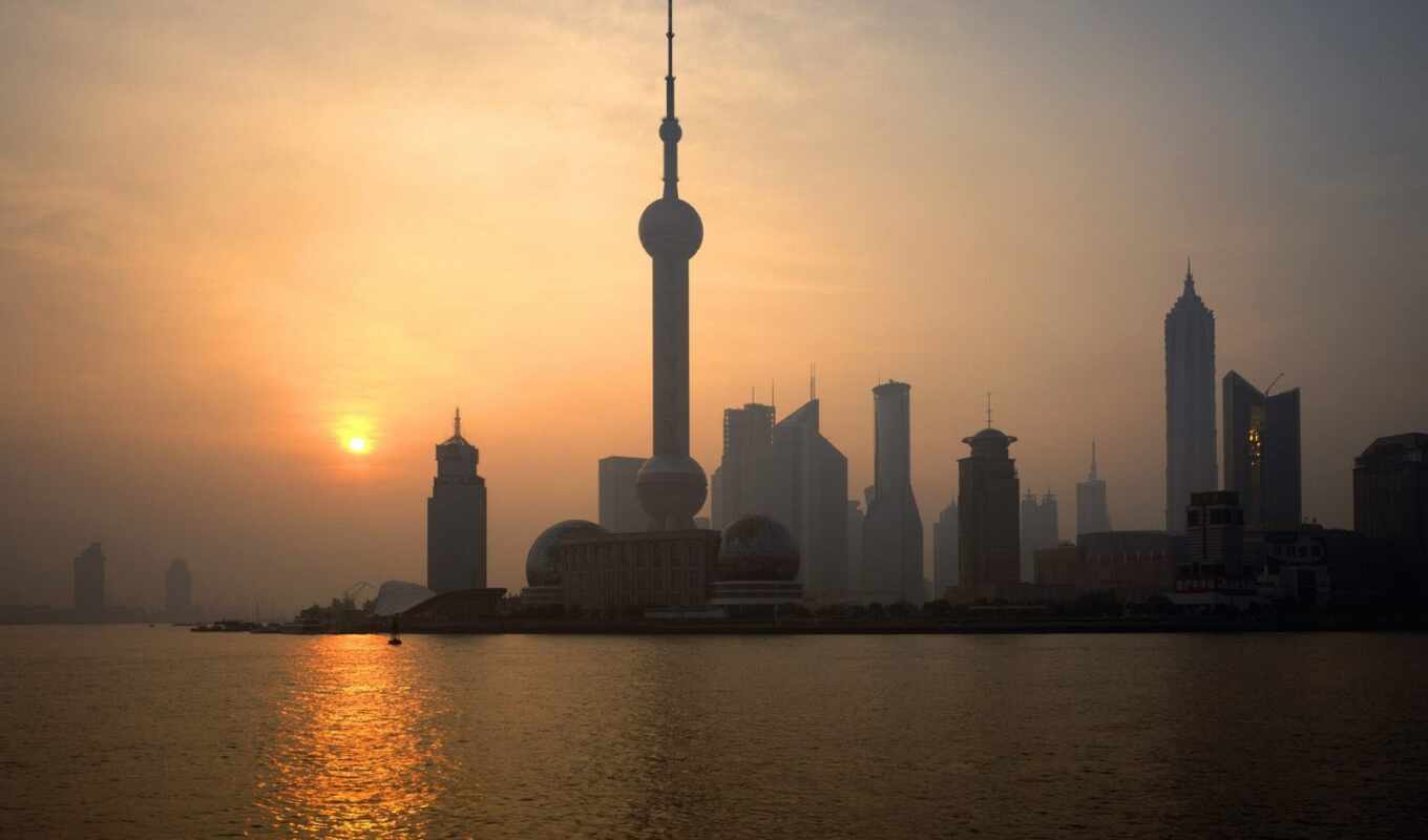 sunrise, shanghai, china