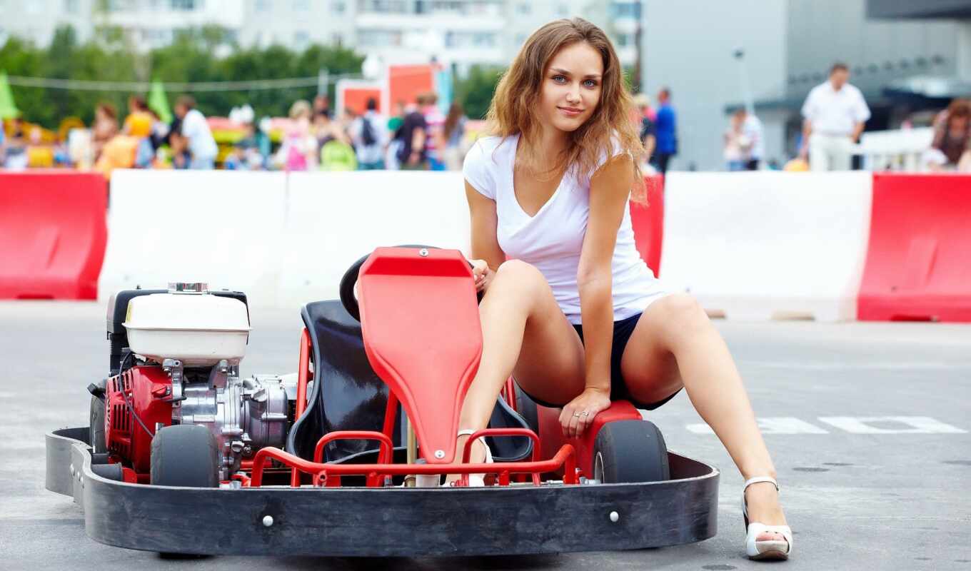 girl, karting