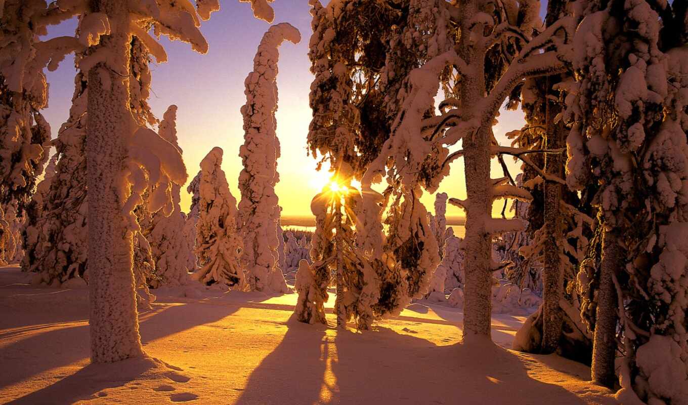 снег, winter, финляндия