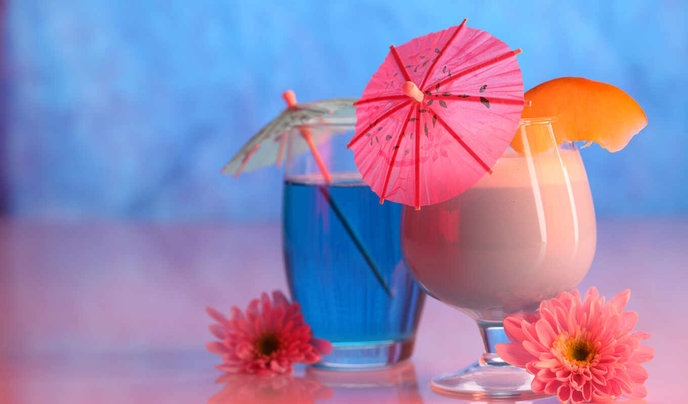 glass, коктейль, зонтик
