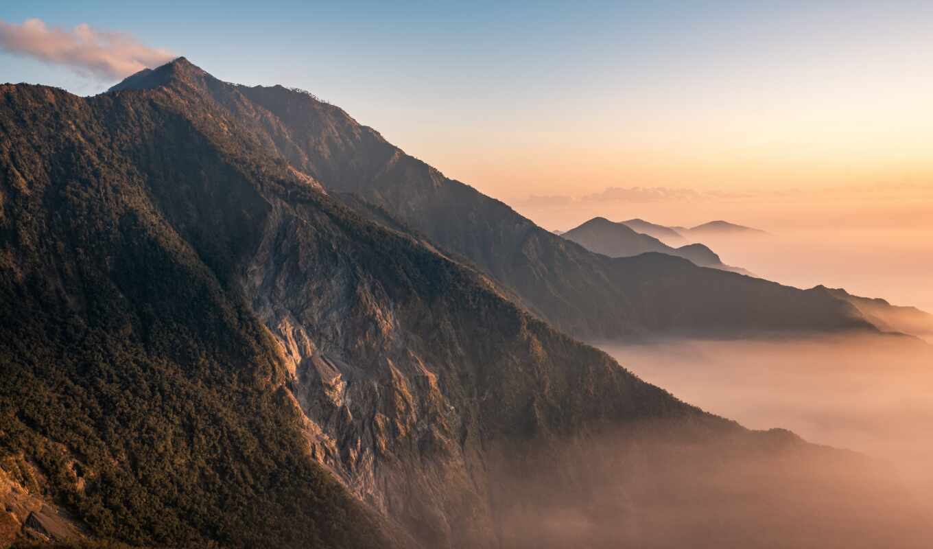 mountain, gallery, taiwan, fog, national, trail, rare