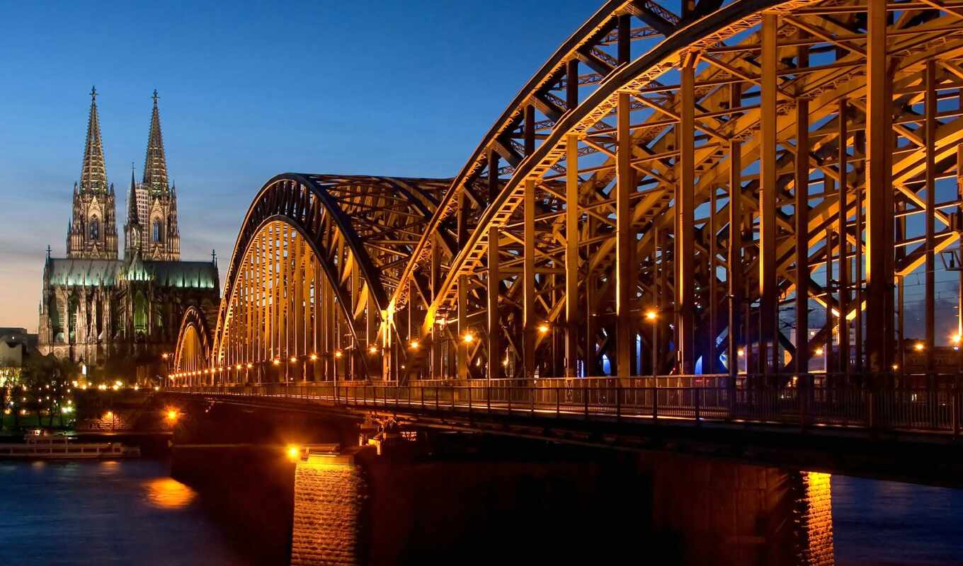 picture, night, Bridge, cities, through, bridges, glt, elba