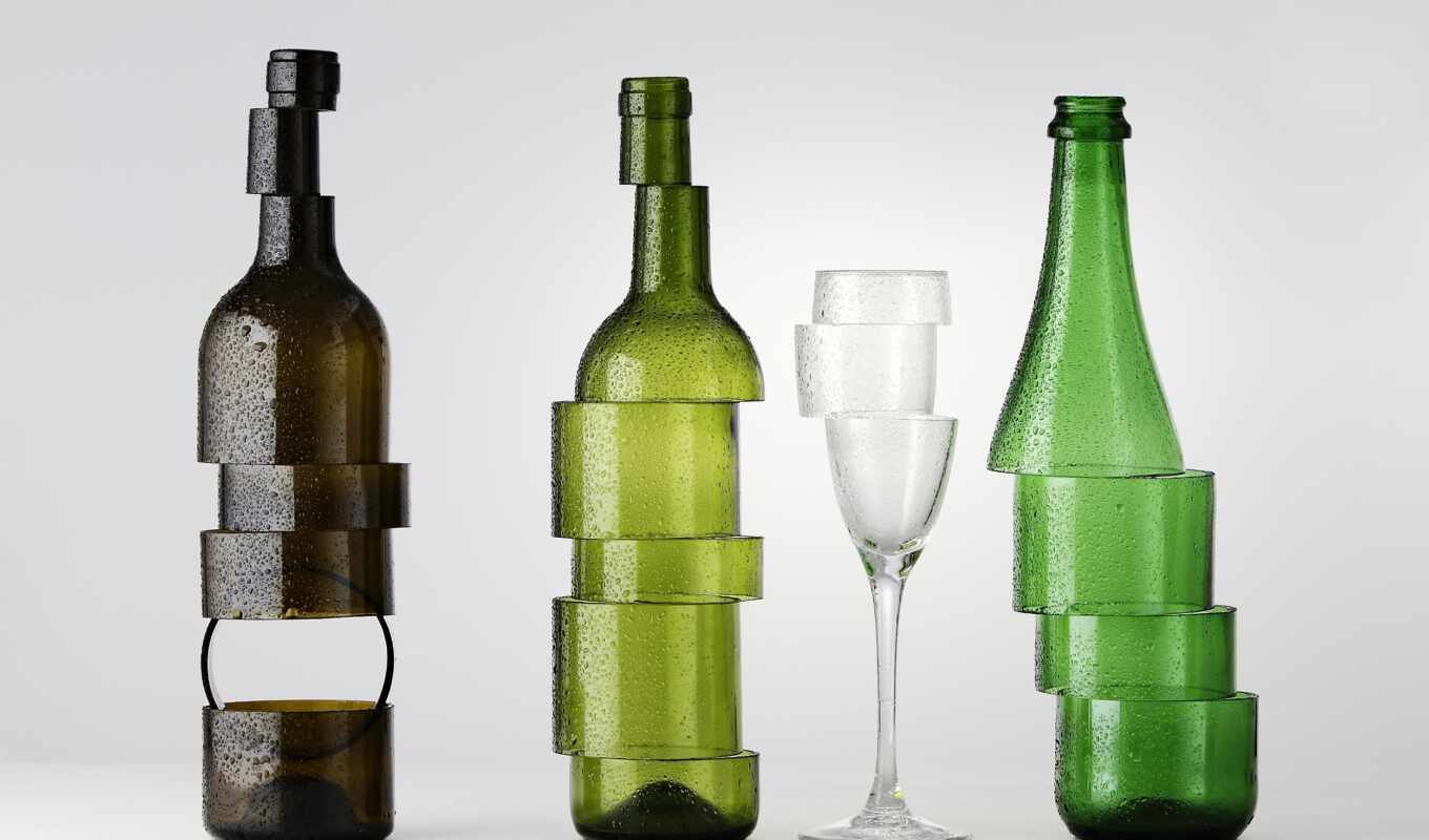 glass, cup, cut, bottle, beer