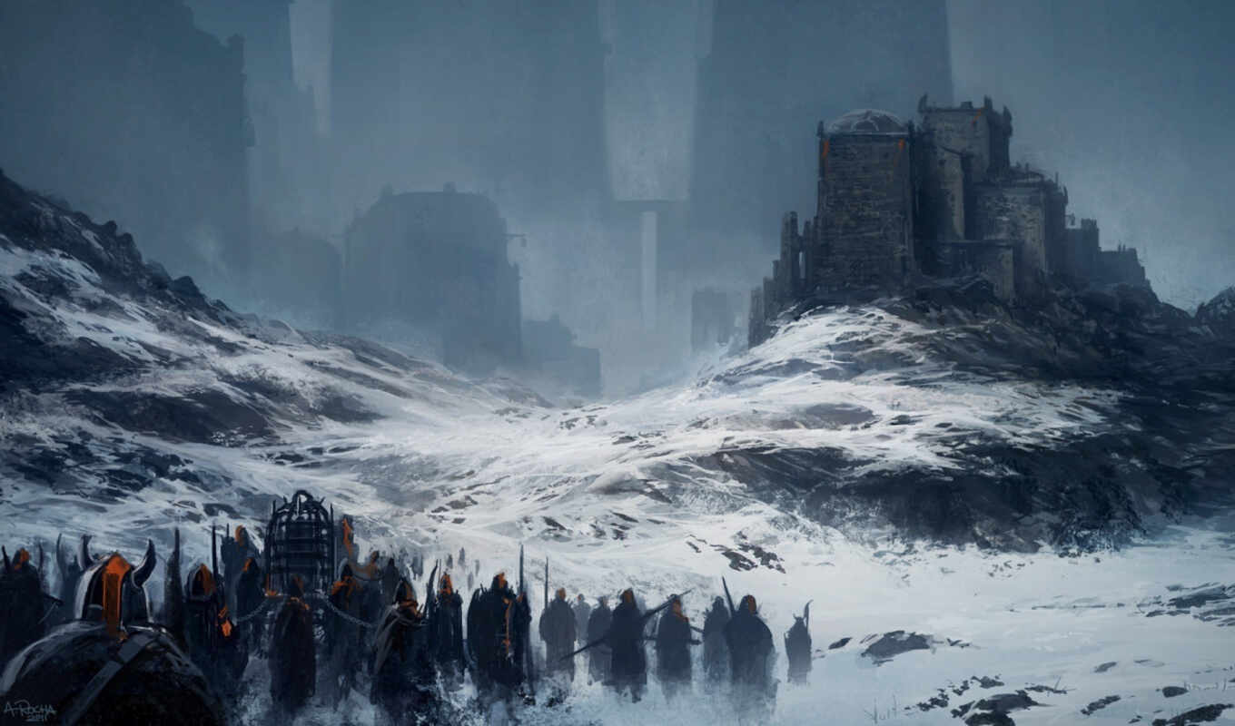 art, city, snow, fantasy, wars, worlds, mountains, other