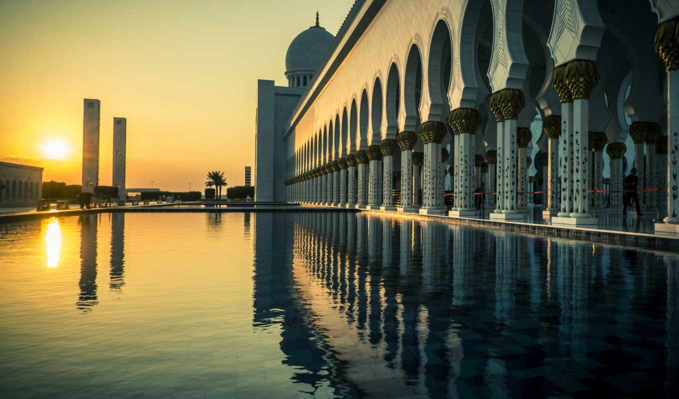 picture, grand, mosque, zayed